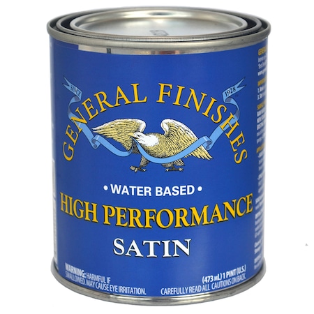 General Finishes 1 Pt Clear High Performance Water-Based Topcoat, Satin PTHS